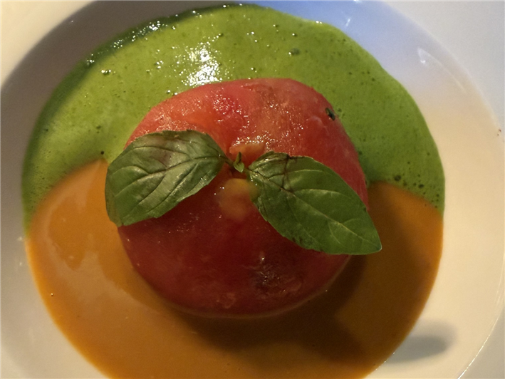crab wrapped in tomato
